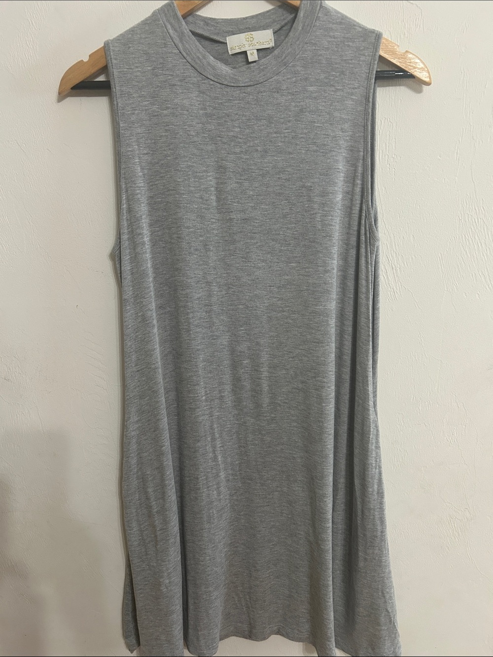 Simply Southern Light Gray Sleeveless Dress Pockets Size M